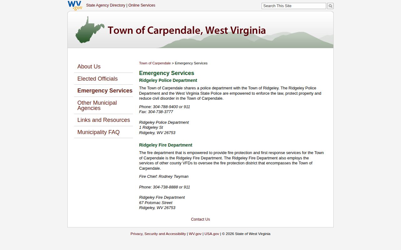 Carpendale shared police coverage source for Mineral County arrest records